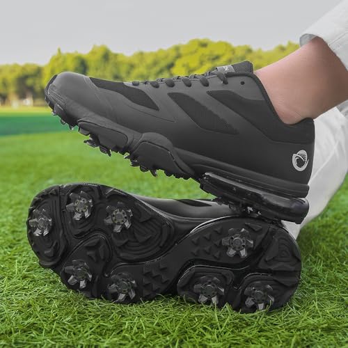 Image of THESTRON New Men Golf Shoes 8 Spikes Professional Outdoor Golf Sport Sneaker for Men
