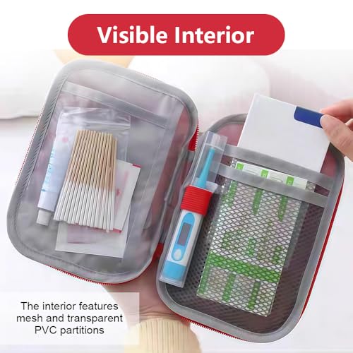 Compact Red First Aid Kit Bag for Travel and Outdoor Use - Image 5