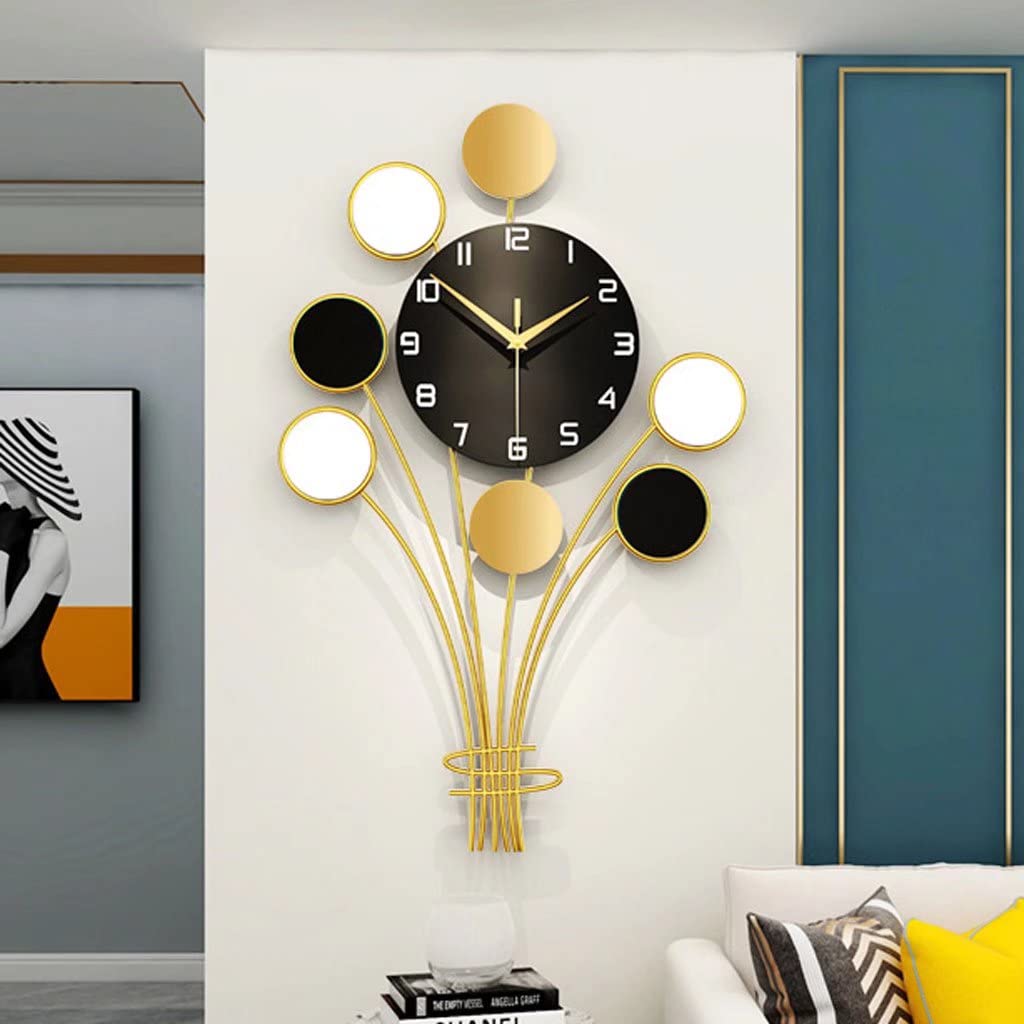 Horloge murale en métal moderne salon chambre cuisine à chiffres
