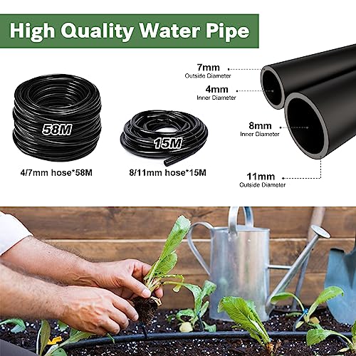 33ft Tropfbewässerungsschlauch 8/11mm PVC - Flexibler Gartenschlauch Für Bewässerungssystem
