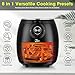Air Fryer 5.8QT/5.5L, Uten 1700W AirFryer High-Power Electric Hot Temperature Control & Timer Knob, Non Stick Fry Basket, Dishwasher Safe, Apply to Party, Afternoon Tea, Black