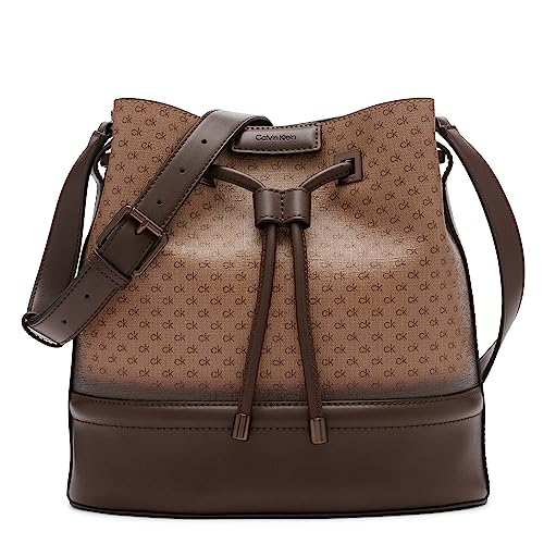 Image of Calvin Klein Women's Ash Crossbody Bag - Vegan Leather, Monogram, 2 Pockets