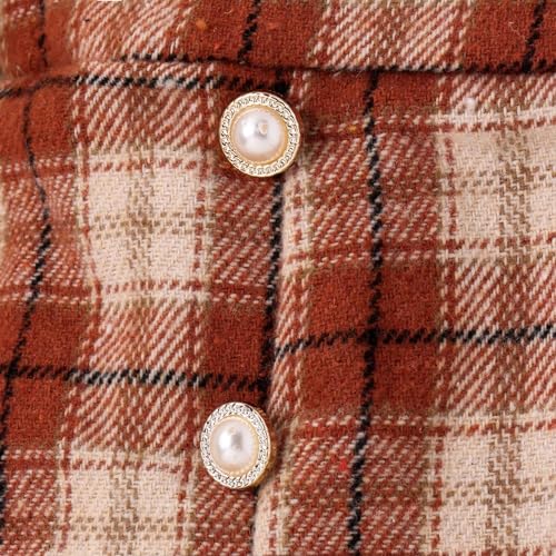 Toddler Girls Autumn/Winter High Neck Long Sleeve Solid Color Striped Sweater and Plaid Printed Athletic Girls4