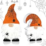 Jetec 2 Pieces Wooden Gnome Sign Halloween Spider Table Decor Farmhouse Tiered Tray Decoration...
