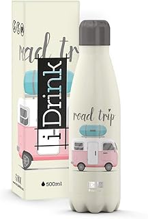 I-Drink - Borraccia Termica in Acciaio 350/500/750/1000 ML (500 ML, Road Trip)