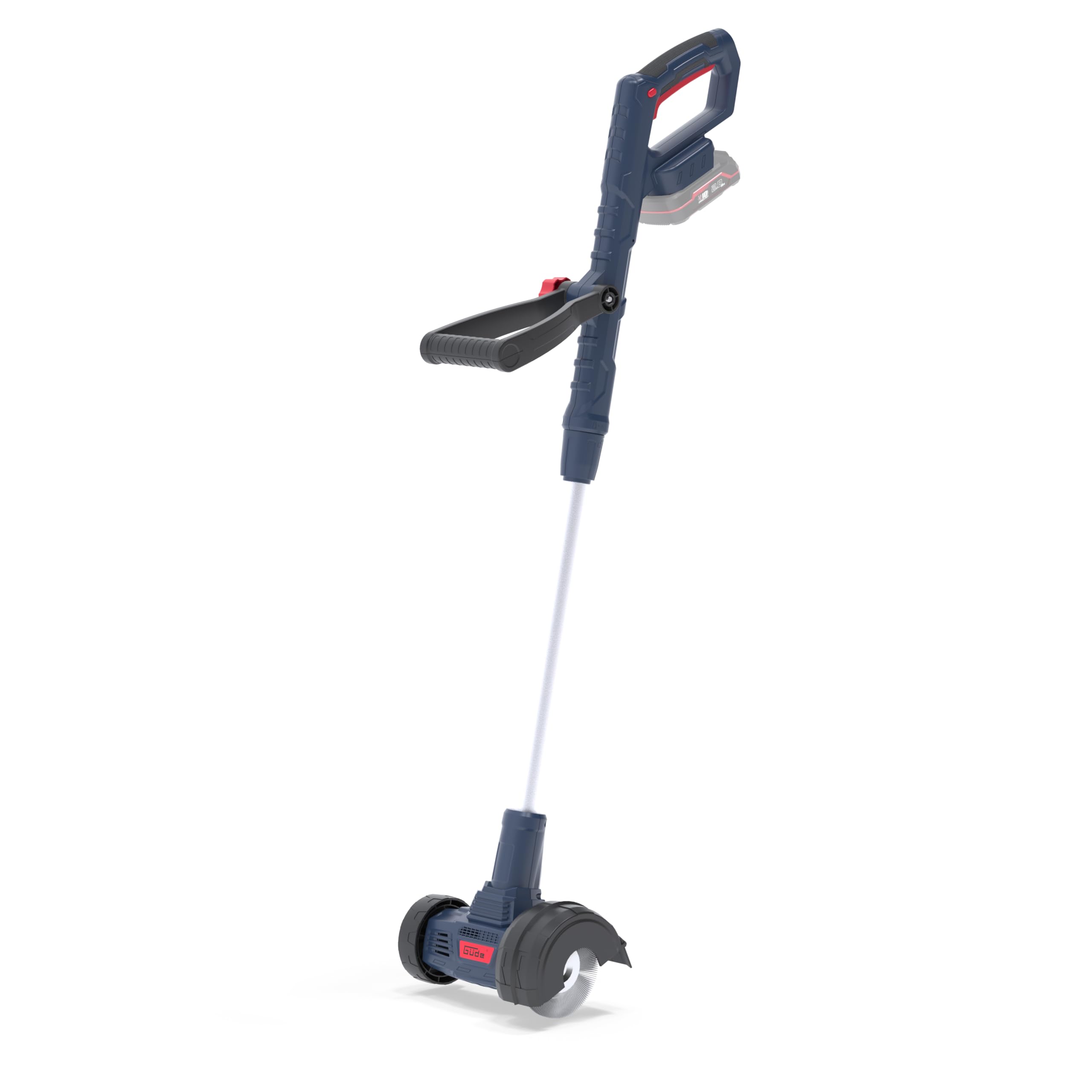 Güde GFR 18-0 Akku-Fugenreiniger - 18 Volt Li-Ion, 1200 Umdrehungen pro Minute, 11 cm Bürstendurchmesser, 82-112 cm Griffhöhe, ohne Akkupack und Ladegerät, inklusive Stahlbürste und Nylonbürste