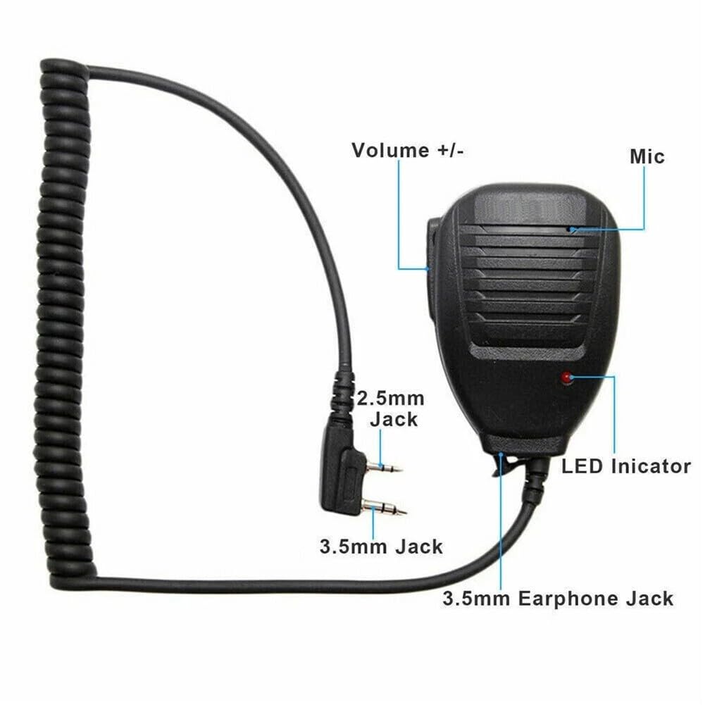 Microfono altoparlante manuale PTT 35mm per Baofeng UV-82L Kenwood TK-270 TK-378 WoXun KG-669