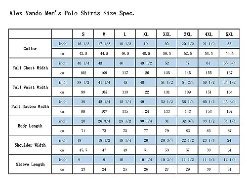 Alex Vando Mens Golf Shirt Moisture Wicking Quick-Dry Short Sleeve Casual Polo Shirts For Men,Blue,L #TOP4