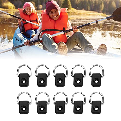 zalati Kayak D Ring 10pcs 304 Stainless Steel Lashing Eyelets Boat D-Ring Safety Tying Loop Deck Mounting with M6 Screws for or Canoe Kayak Boat Fishing Sailing Trailer - Image 4