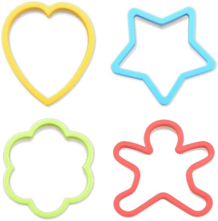 Miniatura 6 de Duofan Cortadores de galletas de acero inoxidable para hornear moldes de galletas para hornear metal, herramientas de modelado, 4 piezas (protección