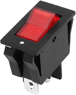 New Lon0167 Snap In Featured Mounting 2 Position reliable efficacy Red Light SPST Rocker Switch 16A 250VAC/125VAC(id:4a0 a5 56 a10)