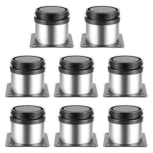 ITNP Patas de Muebles Retráctiles Patas de Mesa de Acero Inoxidable Resistentes al Desgaste y Duraderas Patas de Muebles Redondas Ajustables Base de Muebles Armario Base de Sofá Cromo Cover
