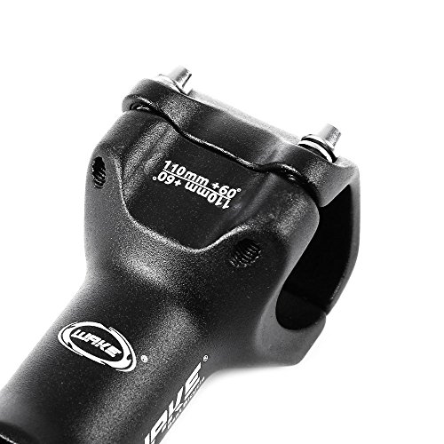 Wake Mtb Stem 31.8 110Mm 60 Degree Adjustable Bike Stem Mountain Bike Stem Short Handlebar Stem For Most Bicycle, Road Bike, Mtb, Bmx, Fixie Gear, Cycling (Alloy, Lightweight, Black) #TOP4