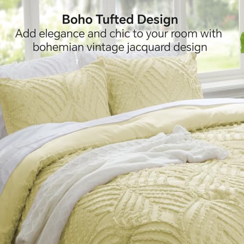 Image of BEDELITE Fleece King Comforter Set -Super Soft & Warm Fluffy Transparent Yellow Bedding, Luxury Fuzzy Heavy Bed Set for Winter with 2 Pillow Cases