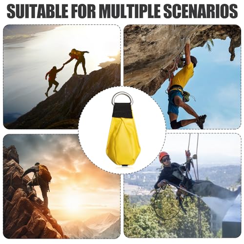 1 Stück Wurfbeutel, Wurfsack Schleudersack Kletter Professioneller Wurftasche Klettern Baum Seilwerfen Gewicht Tasche Arbeiten Bergsteigen Gelb 210G für Baumpfleger, Baumklettern, Wandern, Camping