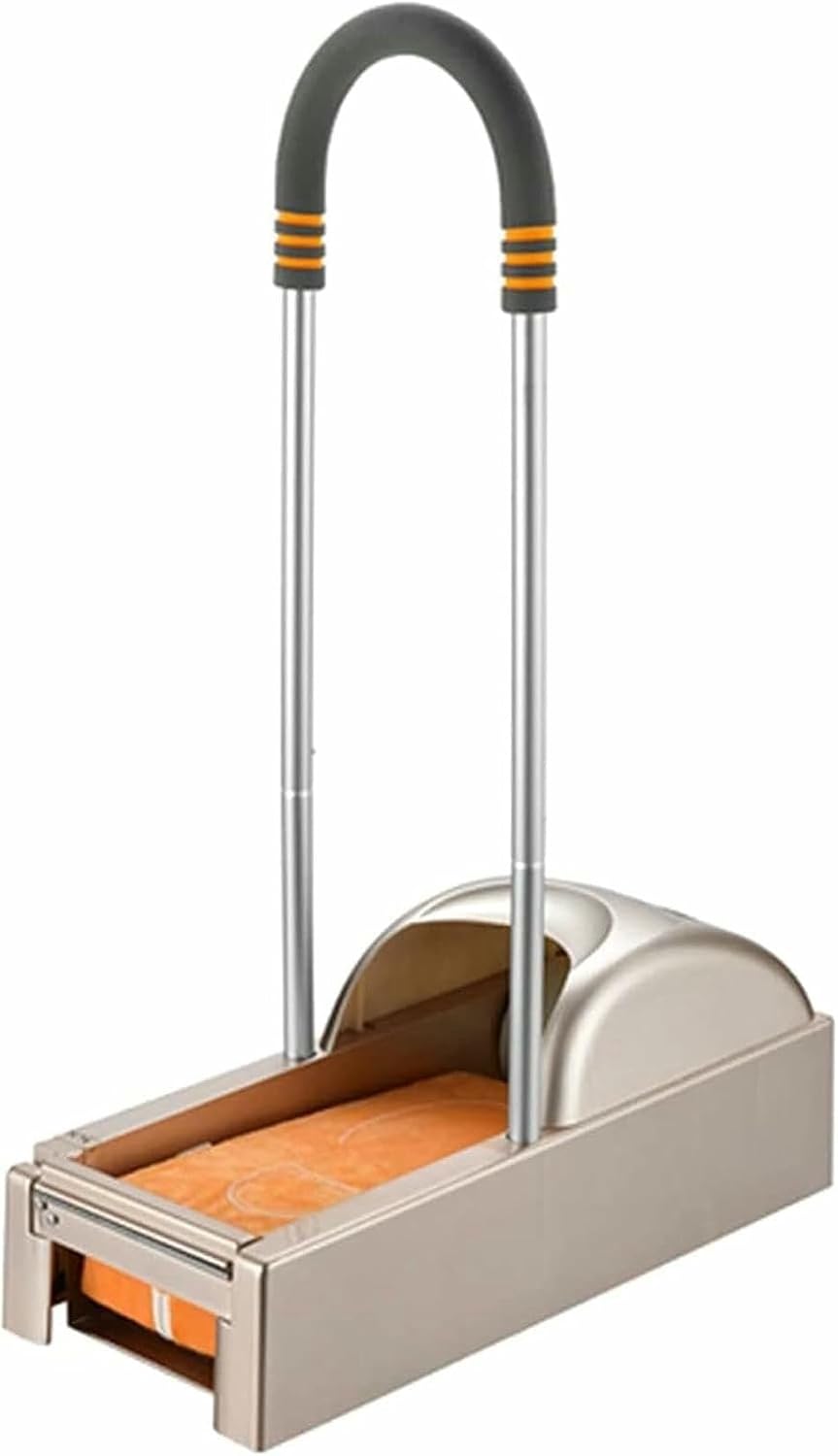 Automatic Shoe Cover Dispenser with 1 Roll Shoe Film and Armrests, Dustproof, Shoe Cover Machine, Disposable Boot Covers Keep The Floor Clean