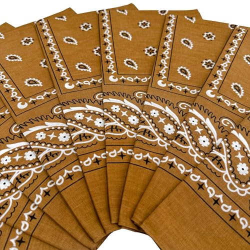 Image of Vamqor 100% Cotton 10 Pack Fine Bandanas（Assorted B）