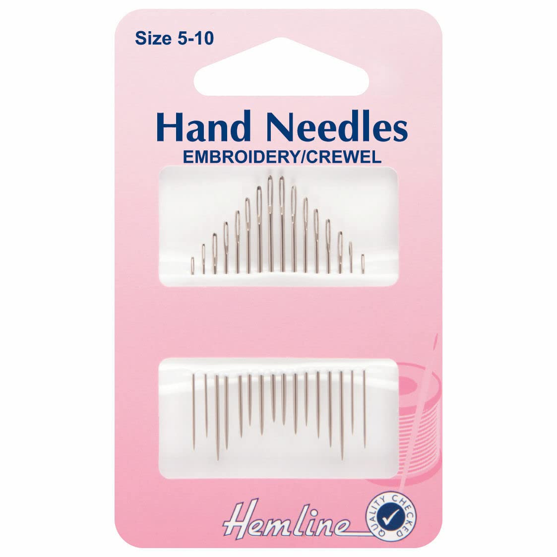 Hemline Hand Sewing Needles - Embroidery/Crewel size 5-10