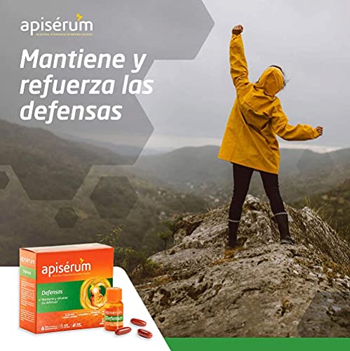 Miniatura 2 de APISERUM - Apisérum Defensas Cápsulas - Jalea Real con Vitamina C, Reishi y Shitake - Mantiene y Refuerza las Defensas - Tratamiento para 30 Días