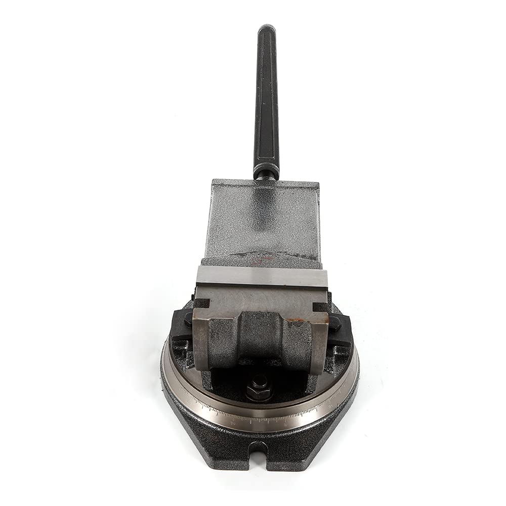 Tornillo de banco de la máquina giratoria de 125 mm tornillo de banco de trabajo máquina de precisión rectificado fresado herramienta taller, precisión de 360 grados base giratoria pilar radial