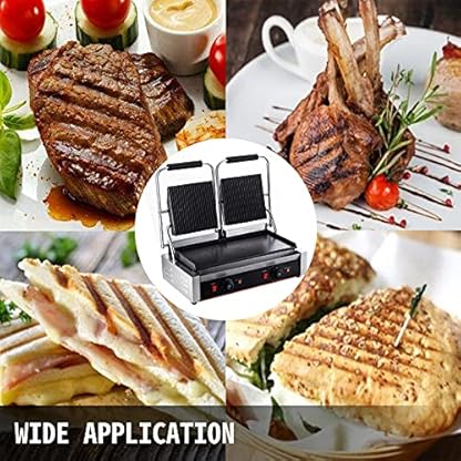 Happybuy Elektrogrill 3600W Kontaktgrill Paninigrill antihaft Plattengriller mit 2 Heizfläche Temperaturregelung von 50… – Bild 8