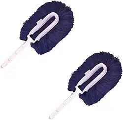 Kit 2 Espanador Eletrostático Azul Bralímpia com Cabo