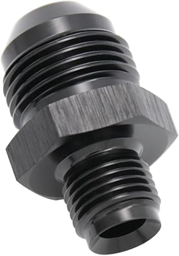 Miniatura 6 de Aluminio -8AN macho Flare a 12 x 20 rosca macho invertido adaptador de asiento accesorios negro