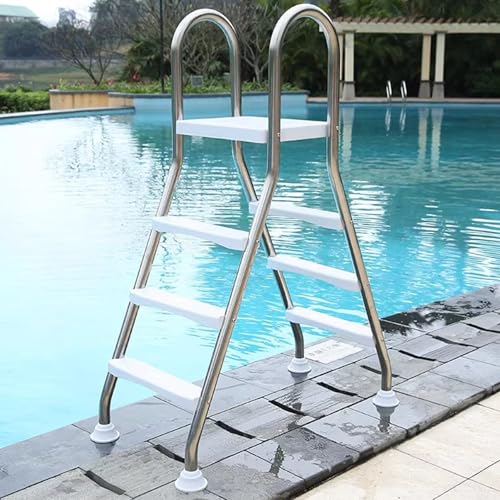 Escalera para piscina elevada de acero inoxidable 6 escalones miniatura 1
