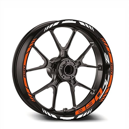 HTGFOKIN Motorrad Rad Aufkleber Nabe Aufkleber Felge Streifen Band Für D&uke Für 390 890 1290 Für S&uper Für R&acing Für B&ereit Für R&ennen(A4,B)