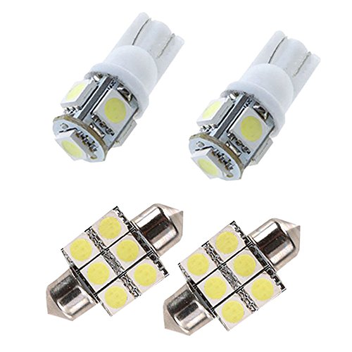 Muchkey Car Led Interior Light Bulb Replacement Car Dome Light Bulb Kit 4pcs White