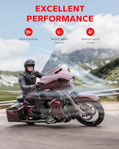 Image of Amazicha 7 inch Smoke Wave Windshield Windscreen Compatible for 2014-2023 Harley Davidson Touring Street Glide /Electra Glide /Ultra Limited /Tri Glide FLHT FLHX FLHXS FLHTK (Tint)