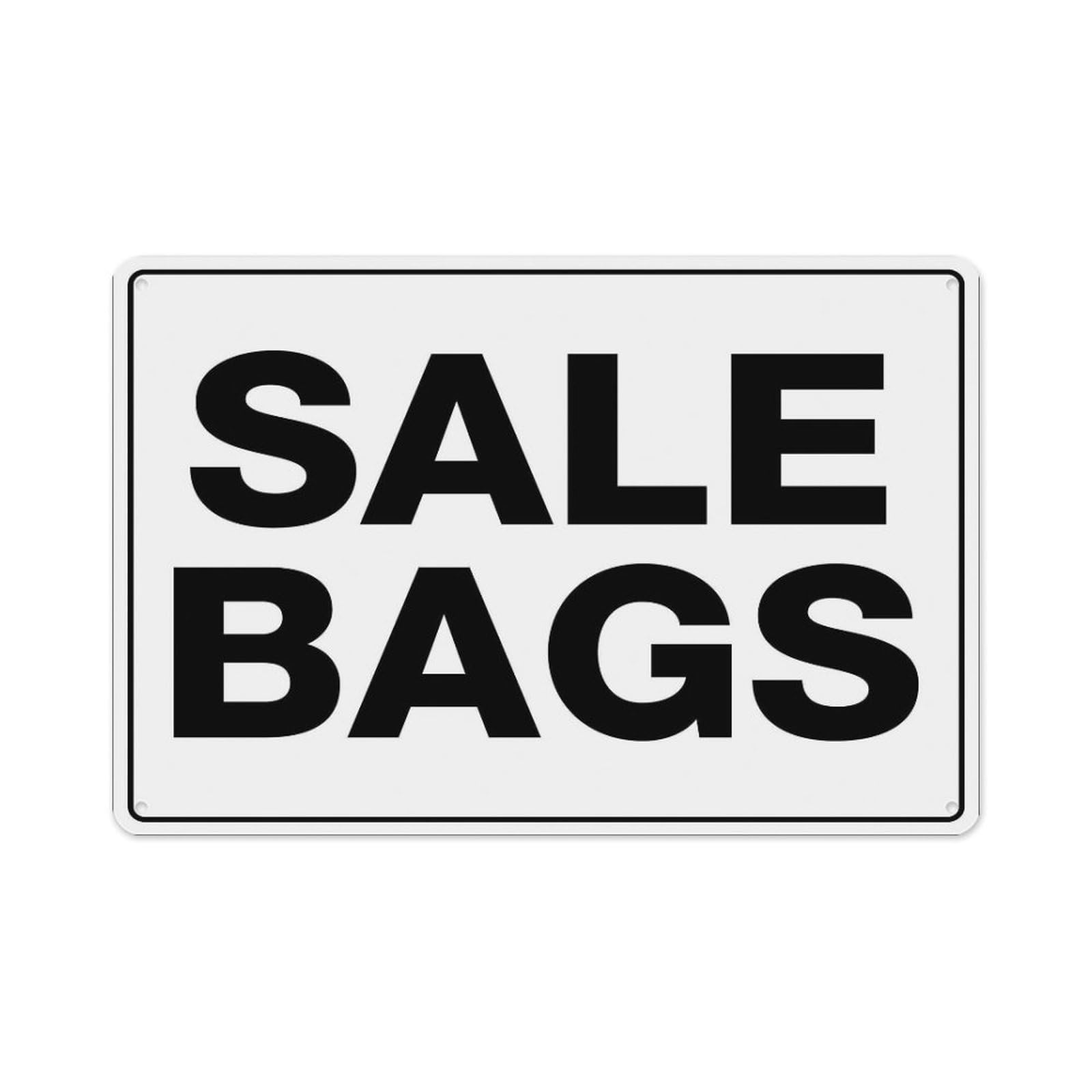 peiyeety Sale Bags Sign Aluminum Tin Warning Signs For Home Outdoor Garden 12X16 Inches
