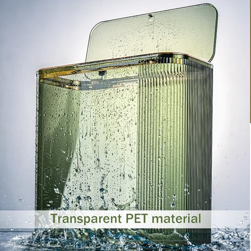 Poubelle verte transparente Jorzer de 14L pour petits espaces - 6