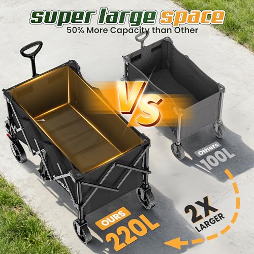 PEAKUNWIND 200L Folding Utility Wagon
