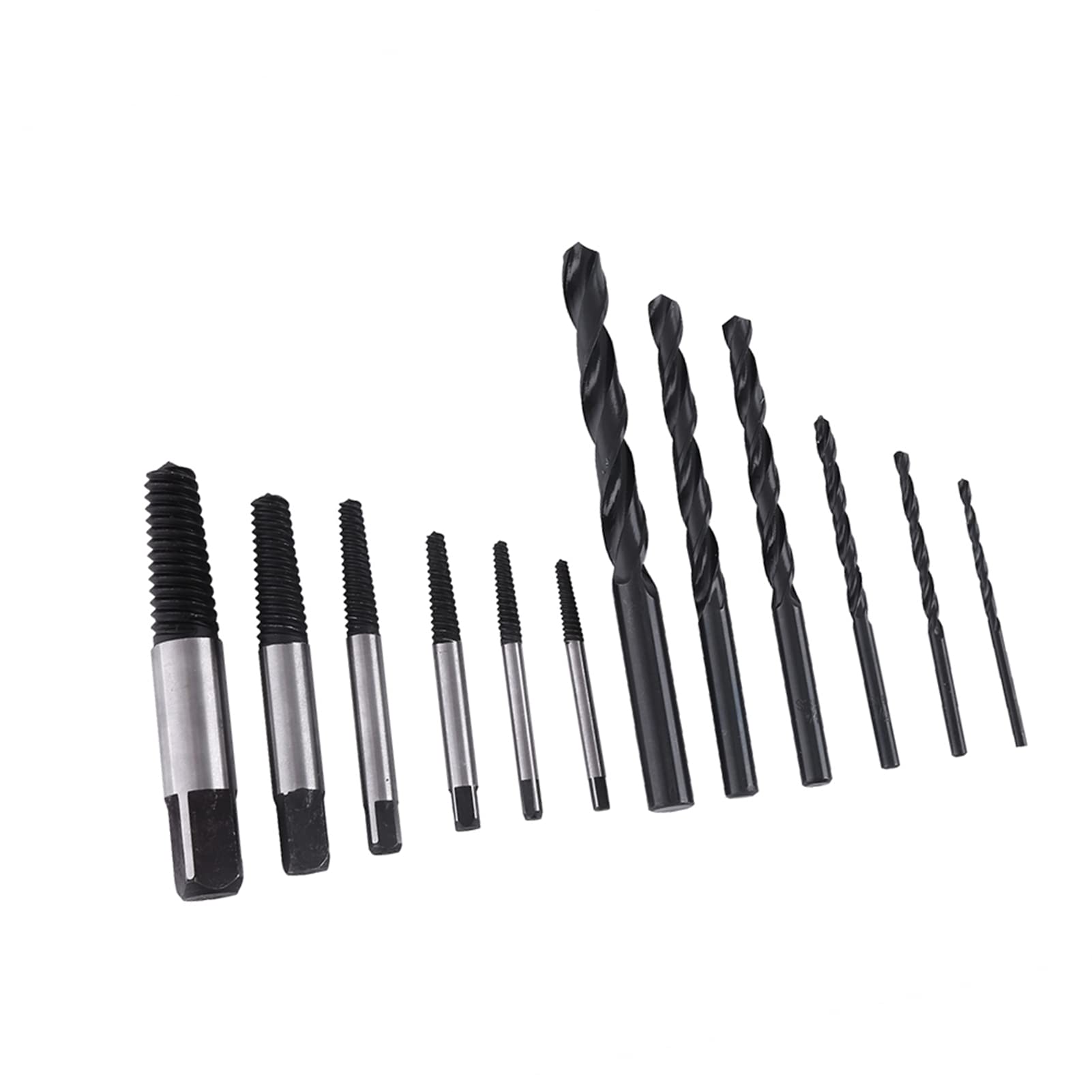 Juego de 12 extractores de tornillos y pernos, kit de extractor de pernos, herramienta de extracción de tornillos pelados, extractor de tuercas rotas para tornillos dañados, espárragos y pernos oxid