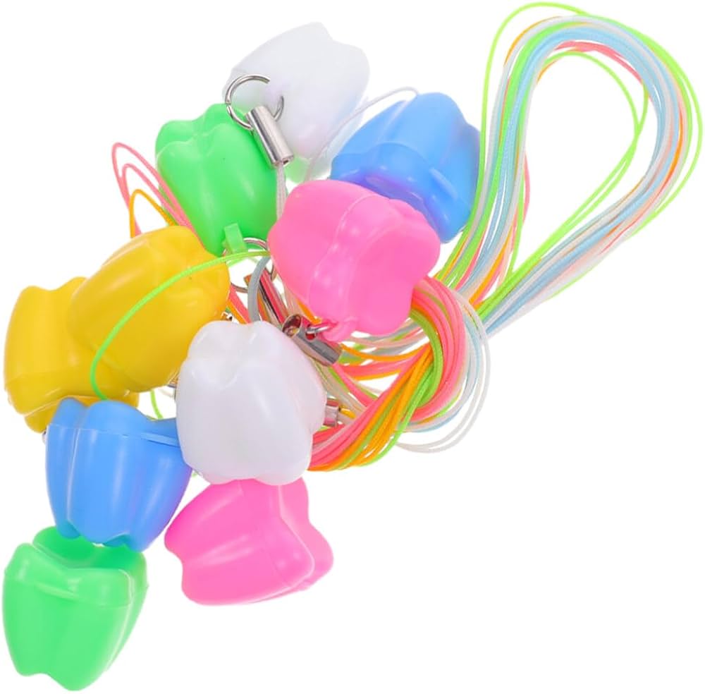 Amazon.co.jp: Totority 10個 抜けた 歯 セーバー ネックレス 歯