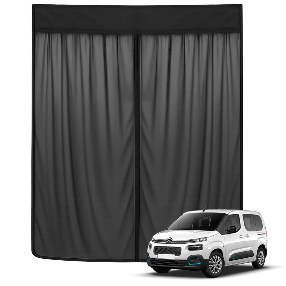 Zanzariera Compatibile con Citroen Berlingo Peugeot Partner Opel Combo 2018-2025 per Porta Scorrevole, Zanzariera Magnetica Tenda Parasole contro Insetti e Sole, Rete Ombreggiante Porta Laterale