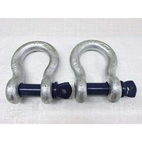 Bow Shackles with Screw Pin 2 Ton X2 (Lifting Blue Heavy Duty 2000KG) Cover
