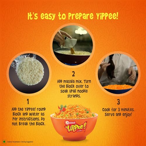 Image of Sunfeast YiPPee! Magic Masala, Instant Noodles (Pack of 8), 272g