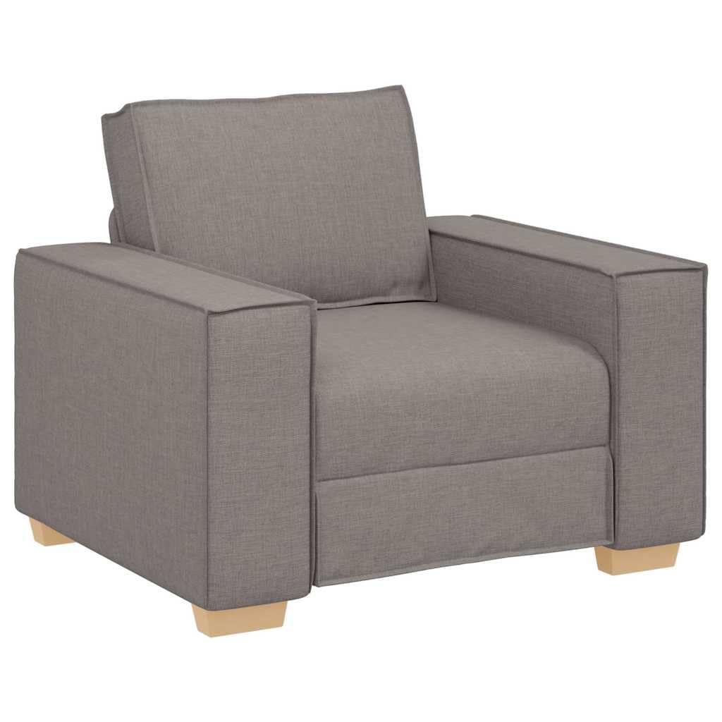 vidaXL Canapé 3 pcs Taupe 220 x 80 x 84 cm Tissu en Lin mélangé, Canapé en Lin élégant, Ensemble Chic, canapé Moderne, 3 Places, 2 Places, Salon Contemporain