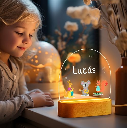 Lámpara de noche LED personalizada para bebé con nombre miniatura 5