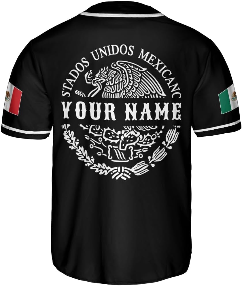 Personalized Mexico Baseball Jersey, Mexican Jersey for Men & Women, Mexican Flag Jersey, Mexico Shirt Camisa