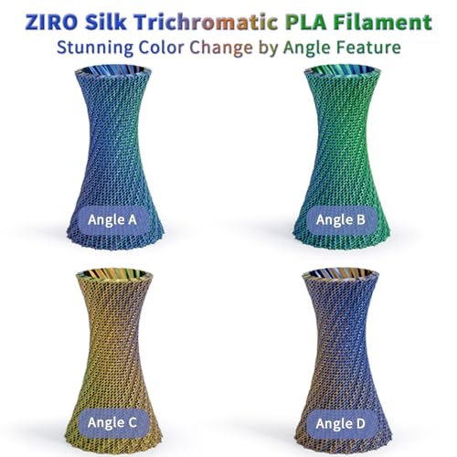 Image of ZIRO PLA Filament 1KG,Silk 3-in-1 Color Co-Extruded Material, Goldern Oasis