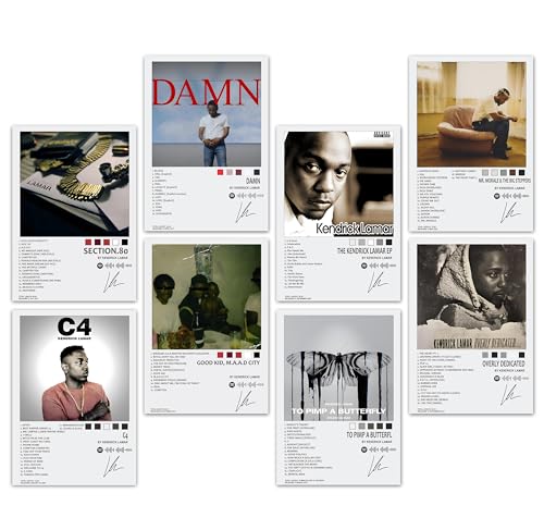 Image of WONDER HUB Wall Posters 8x12 inch (A4 Size) Included Self Adhesive on Back Wall Decor Posters Wall Art For Bedroom, Living room, Office, Dining Room (Kendrick Lamar)