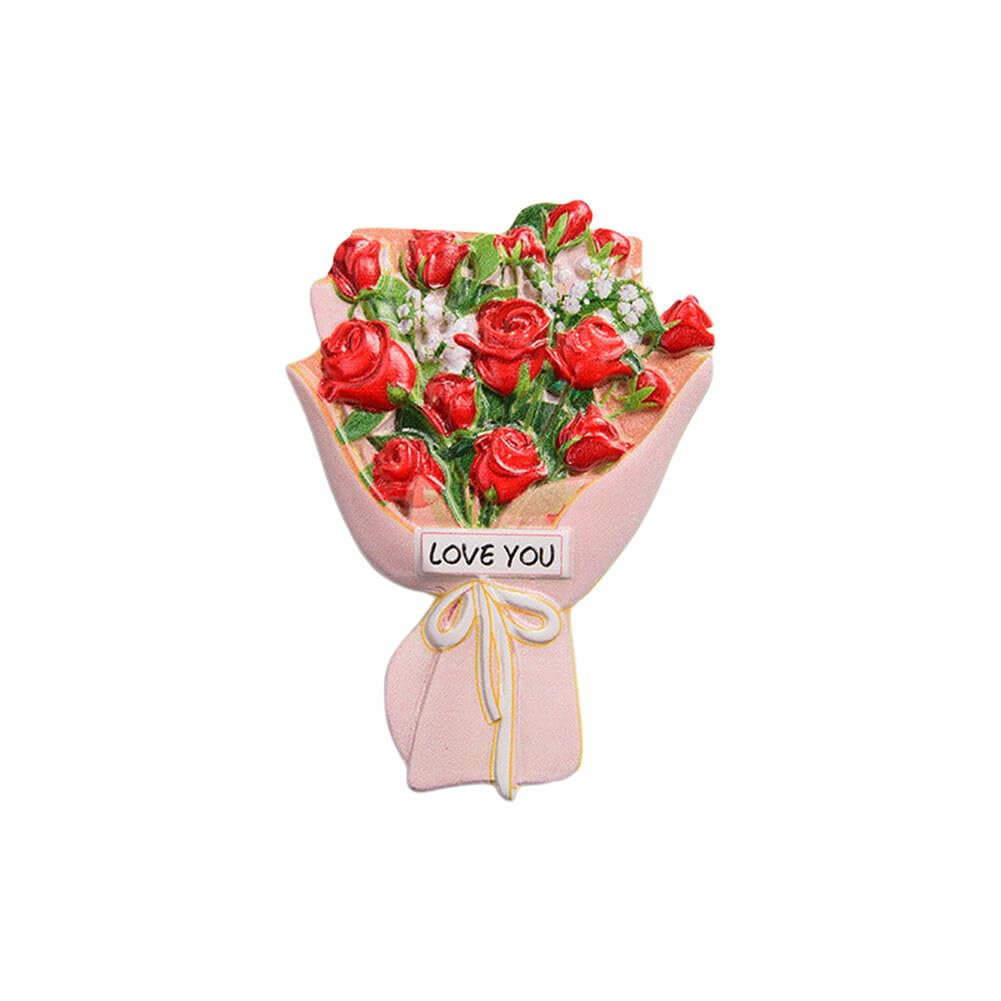 ISAKEN Blumenstrauß Kühlschrankmagnete, Magnet Kühlschrank Blume Kühlschrankmagnete Blume Kühlschrank Magnete Kind Blumen Magneten Heimdekoration Danke für Kühlschrank Magnetische Whiteboard