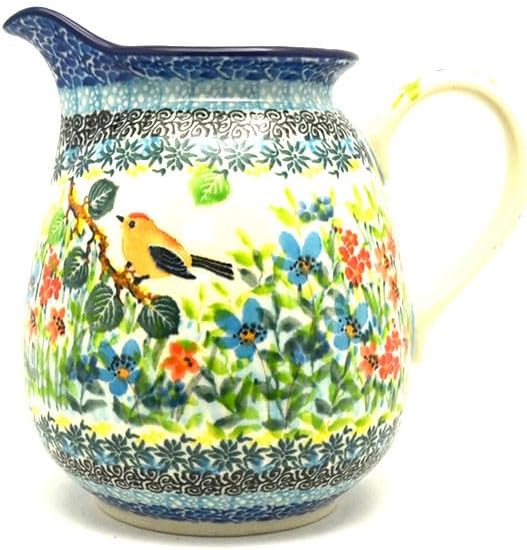 Polish Pottery Pitcher - 1 quart - Unikat Signature - U5098