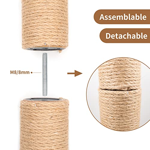 4 Piezas Rascador para Gatos Cuerda Natural Sisal 5" miniatura 2