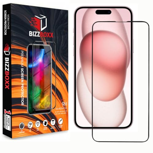 Image of compatible with iPhone 15 | Premium Screen Protector | Anti Static | Full Screen Coverage-Edge to Edge | 9H Hardness | With Easy Installation Kit (Pack of 1)