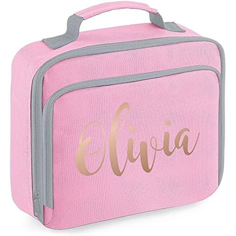 Rose Gold Personalised Lunch Bag for Girls Cover