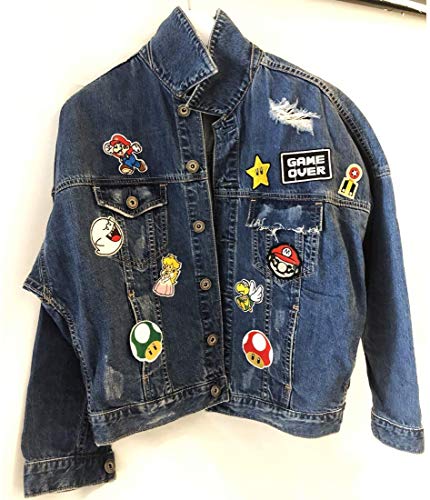 BOSSTER Iron On Patch 17 stuks Super Mario Patches voor Kleding Borduurwerk Applique voor Naaien Jassen Rugzakken Jeans - Afbeelding 4